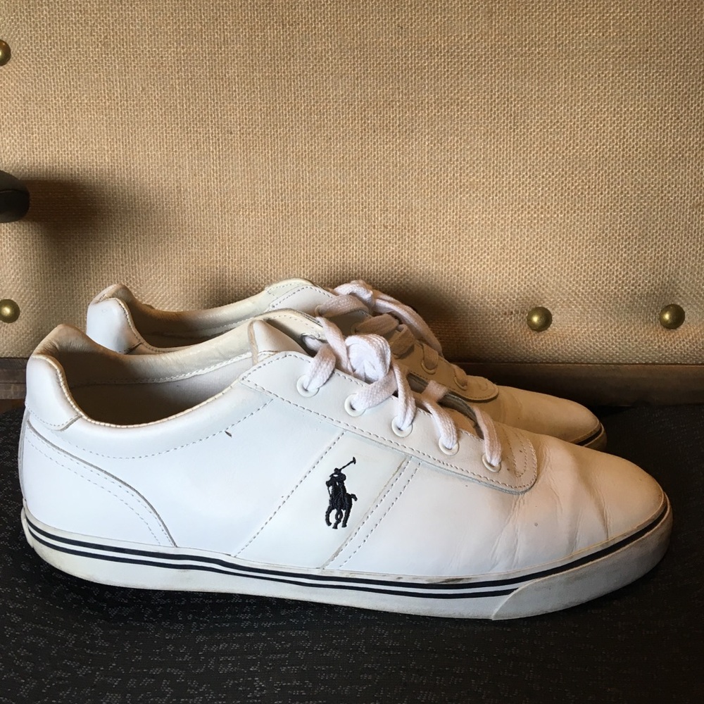 POLO by Ralph Lauren white leather sneakers